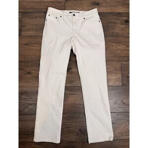 Lauren Ralph Lauren Womens White Denim Jeans 6 Straight Leg Cotton Blend